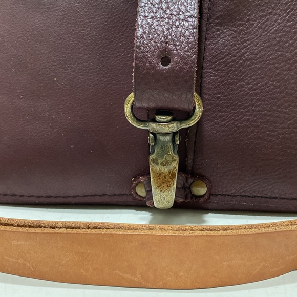 AWL SNAP Brown Soft Leather Flap Crossbody Bag - Picture 2 of 14